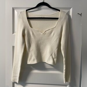 Abercrombie Long-Sleeve Sweetheart Sweater Top